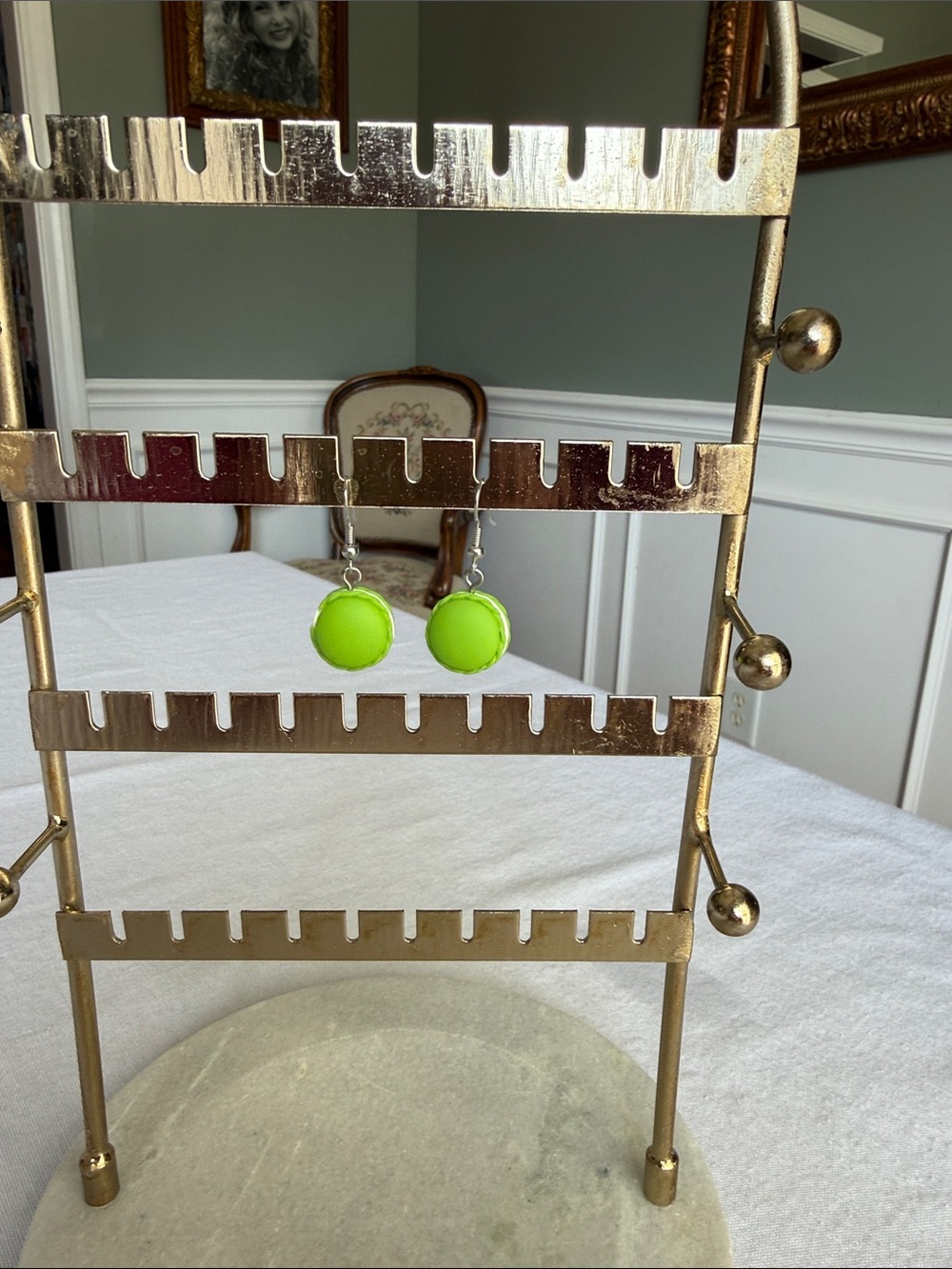 Green Macaron Drop Earrings - Women Jewelry